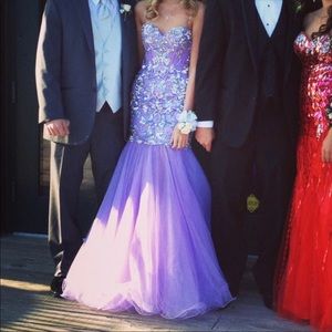Purple Beaded Sherri Hill